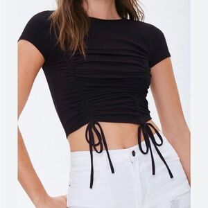 Drawstring Crop Top
